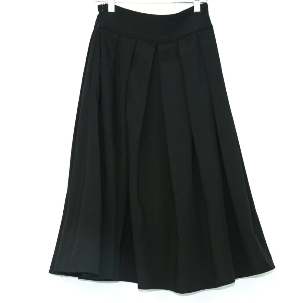 Front Row Shop Black High Waist Panel Bell Skirt